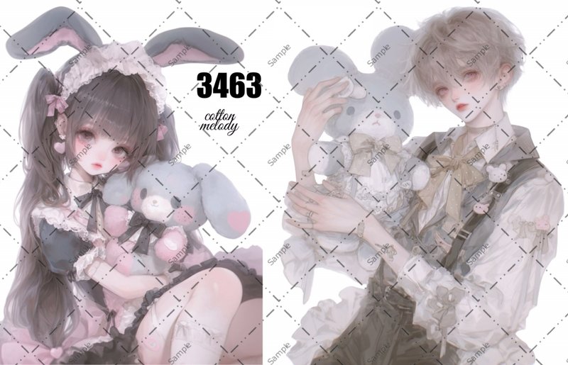 original sticker no.3463 character sticker original sticker original character sticker decorative sticker cotton melody - สติกเกอร์ - กระดาษ 