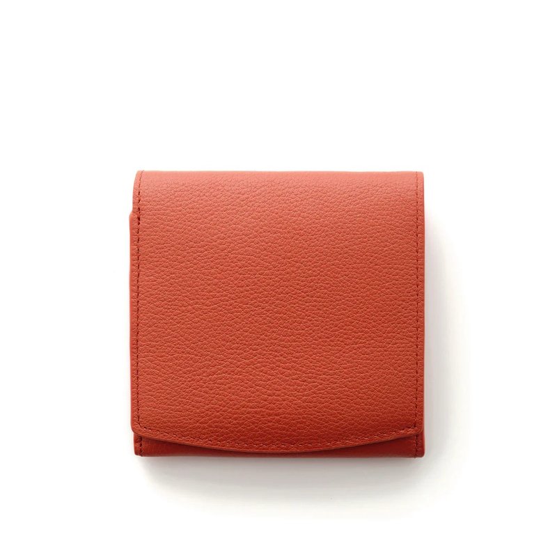 Arch square clip-orange - Wallets - Genuine Leather Red