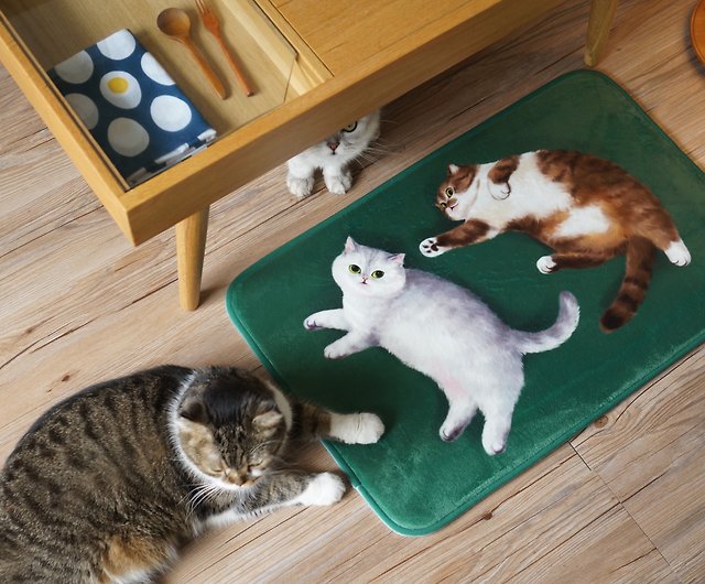 MEWJI original cute cat room door bathroom kitchen carpet floor