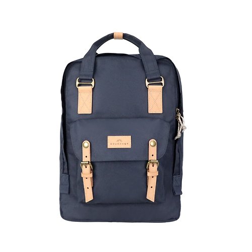 DOUGHNUT - 來自香港的包包設計品牌 【 DOUGHNUT 】馬卡龍 RE 大容量15吋後背包 防潑水 / 深藍色