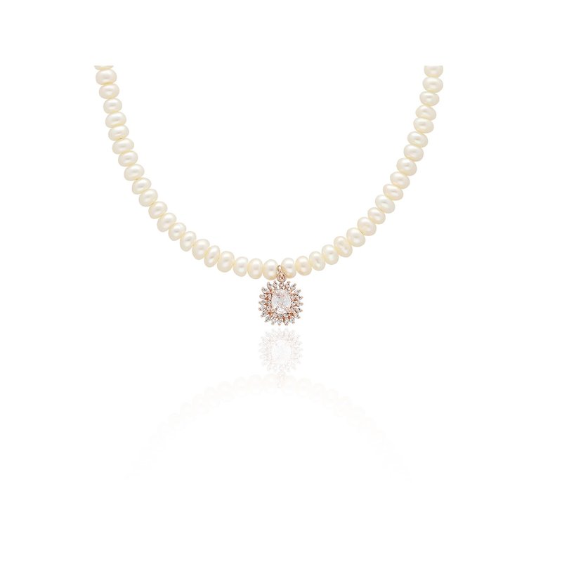Bianca Fresh Water Pearl Necklace - 項鍊 - 其他材質 粉紅色