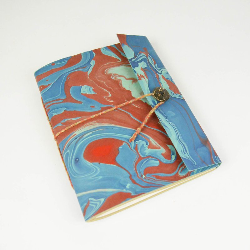 Handmade paper notebook _ blood color ocean _ fair trade - Notebooks & Journals - Paper Multicolor