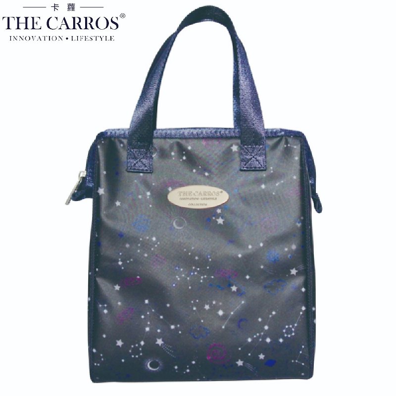 The carros Thermal and Cold Insulated Lunch Bag (M) Starry Sky Lunch Bag - กล่องข้าว - วัสดุกันนำ้ สีน้ำเงิน