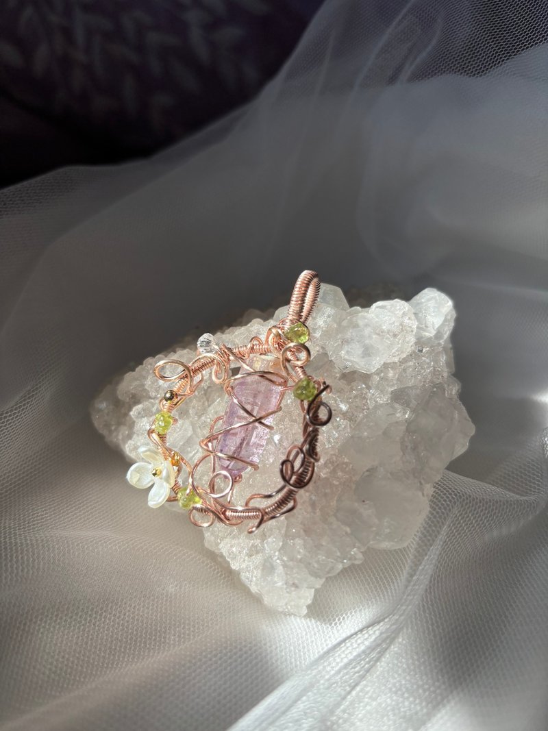 Precious Adornments - Cruz Garden Wire-Wrapped Pendant - Necklaces - Crystal 