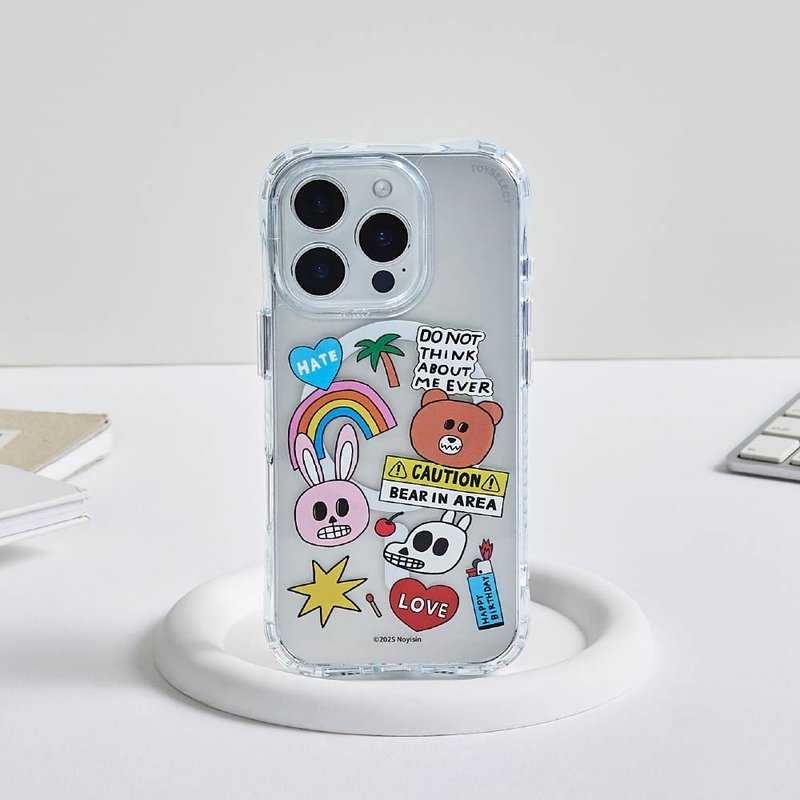 Noyisin亂花拼拼抗黃防摔MagSafe iPhone手機殼 - 手機殼/手機套 - 塑膠 多色