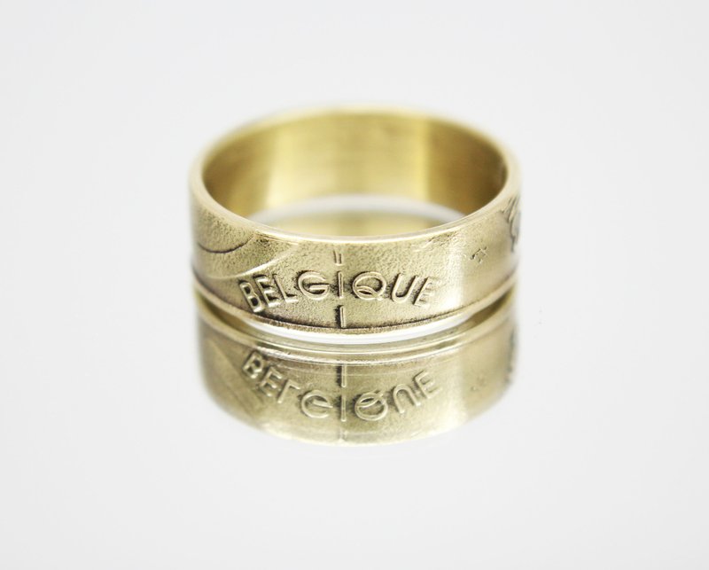 Belgium Coin Ring 5 francs 1986-1993 coin rings for men coin rings for women - General Rings - Other Metals 