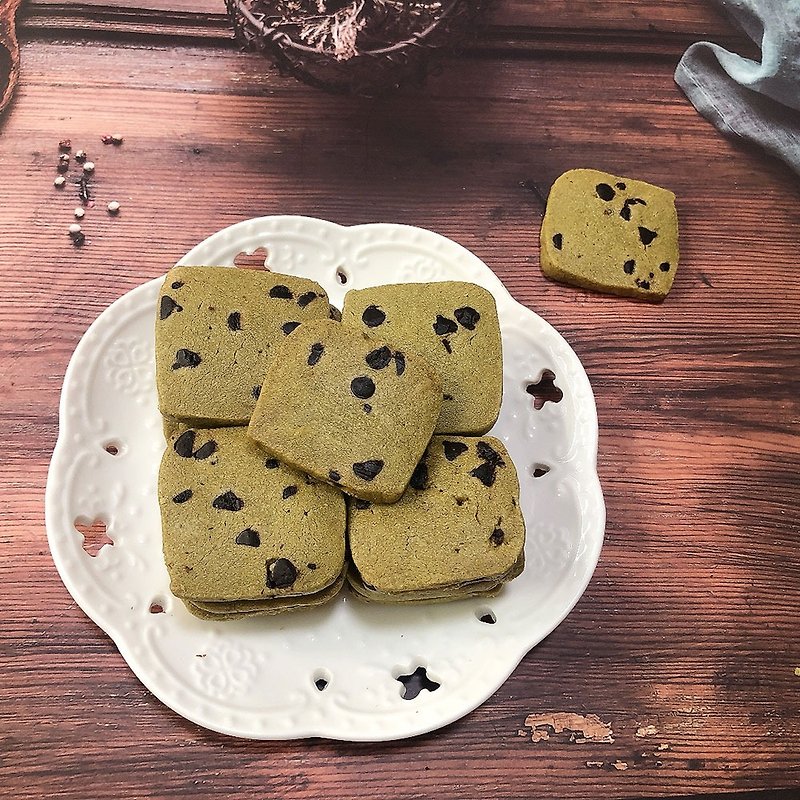 Bear House Handmade Workshop-Matcha Chocolate Handmade Cookies Handmade Biscuits Cookies Snacks Souvenirs - ขนมคบเคี้ยว - กระดาษ สีเหลือง
