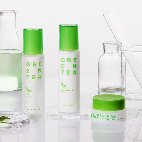Nature Republic 自然樂園官方旗艦店 Nature Republic 純淨綠茶淨膚保濕組 保濕 化妝水+乳液+乳霜