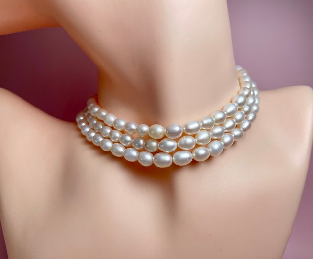 Versatile Fairy Natural Millet Pearl Necklace Bracelet Waist Chain