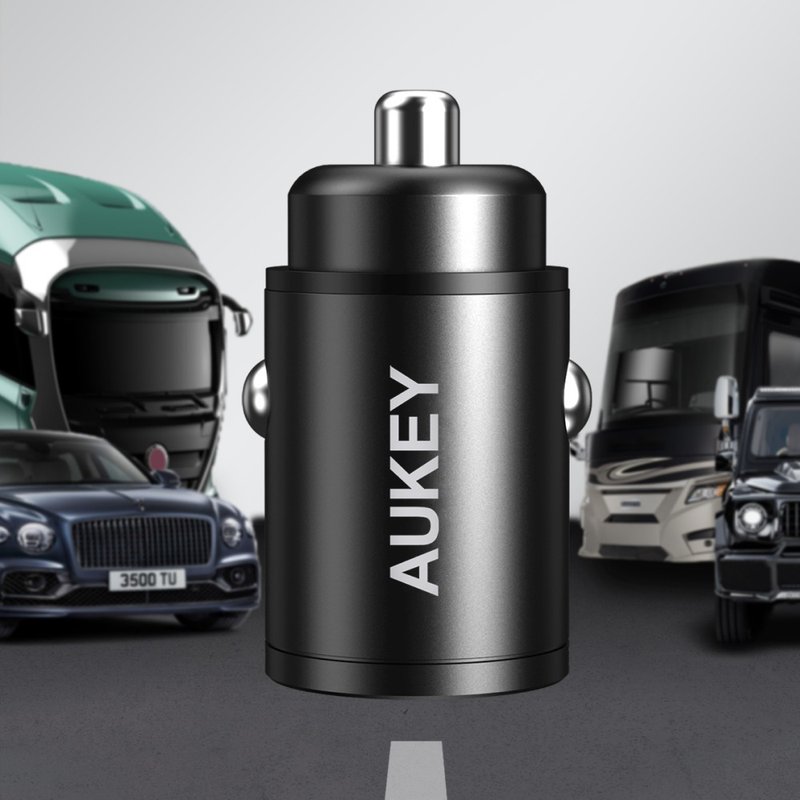 AUKEY mini dual-hole PD fast charging car charger/cigarette lighter CC-A3 - Chargers & Cables - Other Metals 