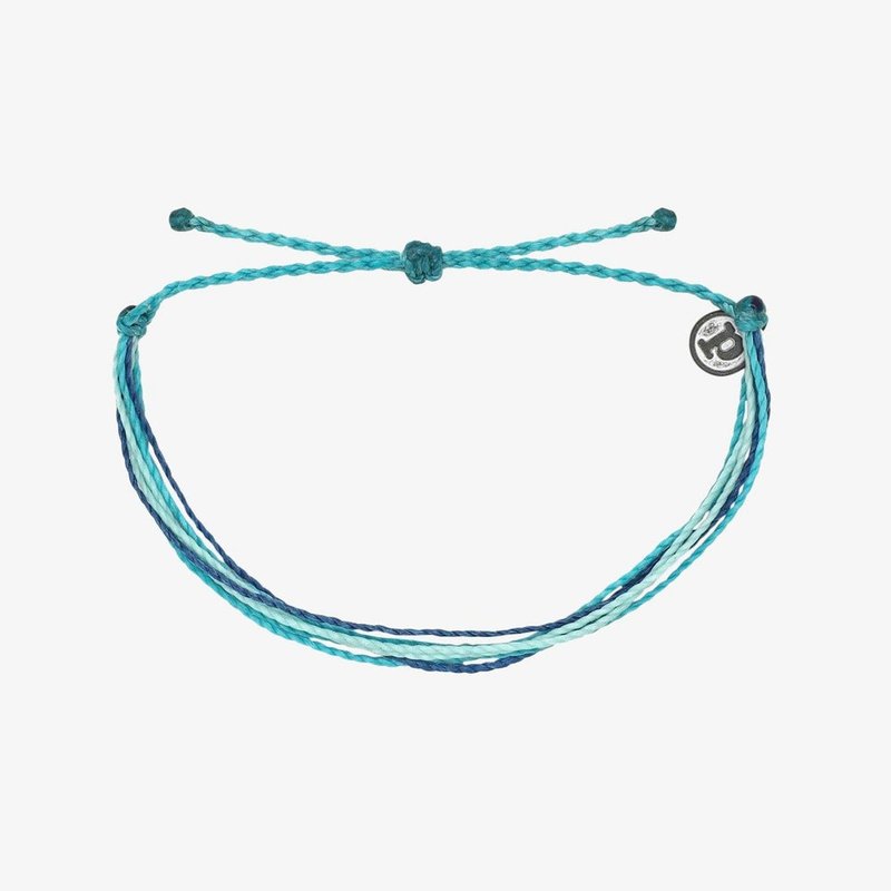 Pura Vida American handmade UNDER THE SEA under the sea bottom basic adjustable surfing bracelet - สร้อยข้อมือ - วัสดุกันนำ้ สีน้ำเงิน