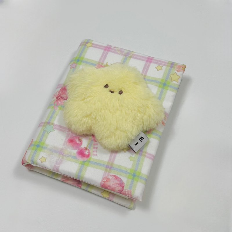 Pink Star Book Cover / diary bookbinder 2024 New Year's present - 筆記本/手帳 - 其他材質 粉紅色