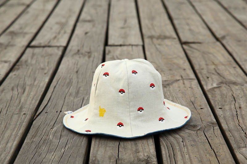 [Conquer your treasure dream] double-sided flower fisherman hat - Hats & Caps - Cotton & Hemp 