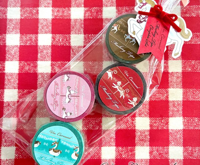 Pinkoi先行販売】メリーゴーランド マステキングテープ 4種セット