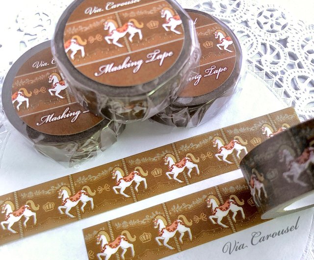 Pinkoi先行販売】メリーゴーランド マステキングテープ 4種セット