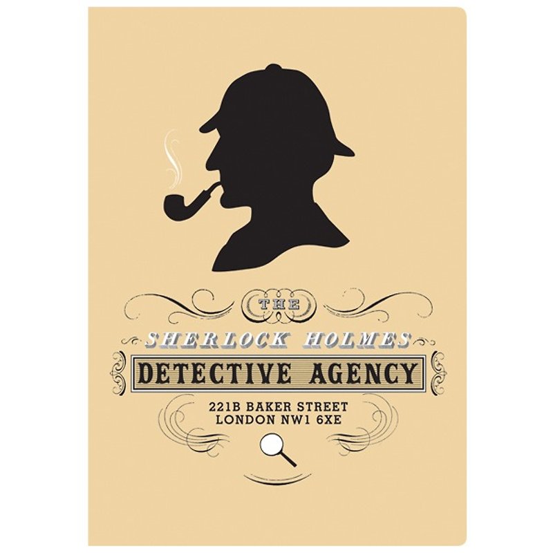 Sherlock Holmes notebook - สมุดบันทึก/สมุดปฏิทิน - กระดาษ สีกากี