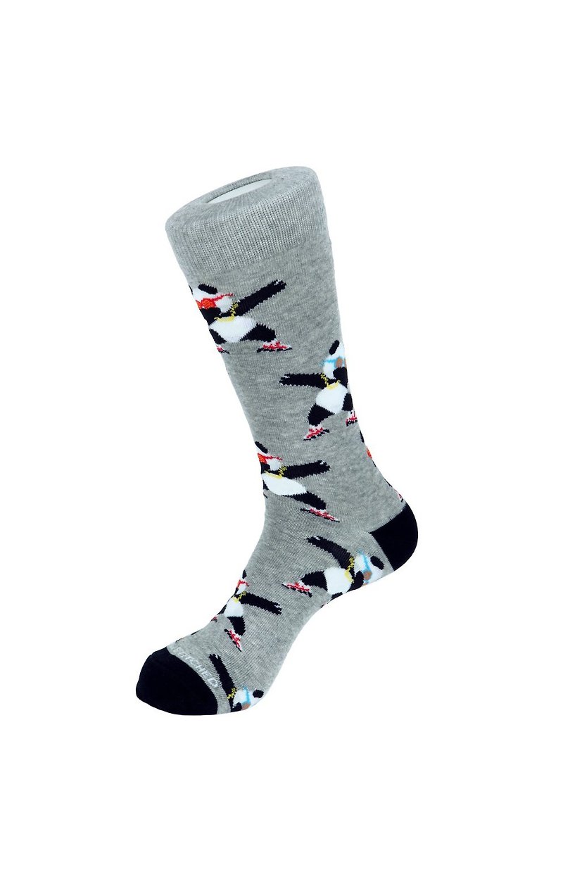 Dancing Panda Socks, by Unsimply Stitched - Socks - Cotton & Hemp Silver