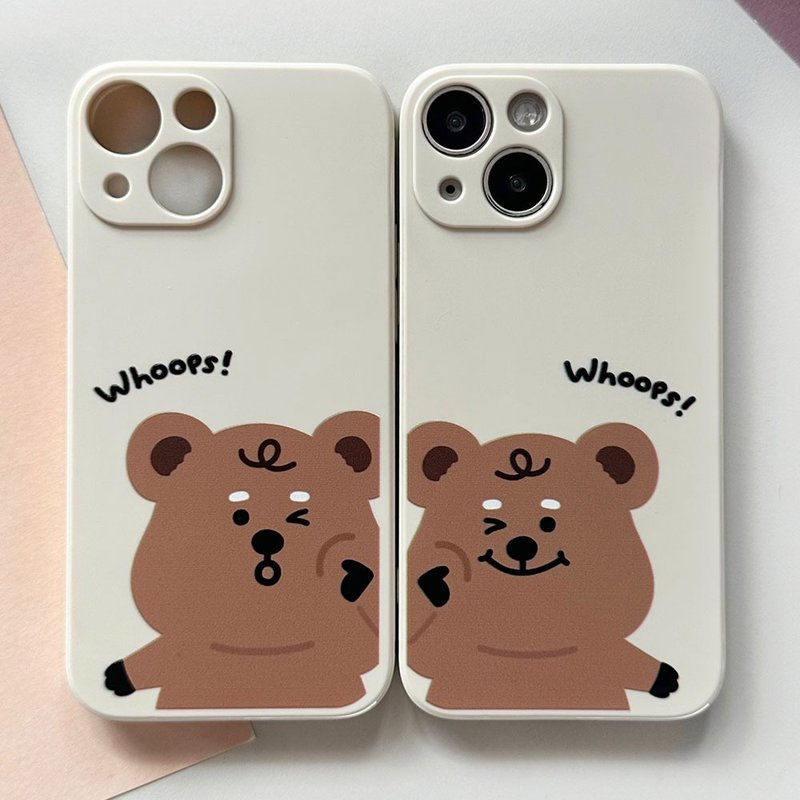 Quokka iPhone mobile phone couple silicone case - 手機殼/手機套 - 矽膠 咖啡色