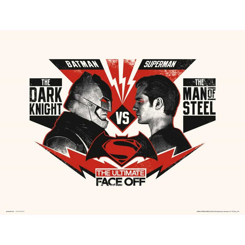 【DC】蝙蝠俠(Batman) VS 超人(Superman) 40x30cm 進口複製畫 - 海報/掛畫/掛布 - 其他材質 多色