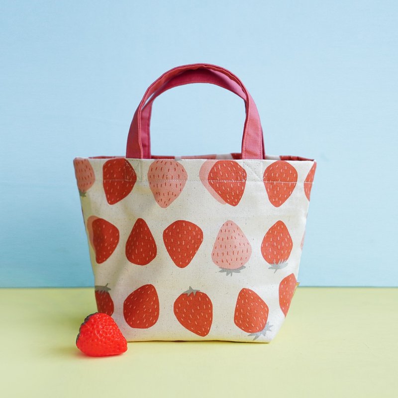 最も古典的なハンドバッグ、注文する前にパターンを確認してください - トートバッグ・ハンドバッグ - コットン・麻 ピンク