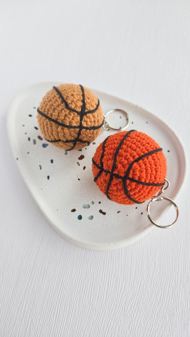 【Crochet Basketball Keychain】 - Charms - Cotton & Hemp Orange