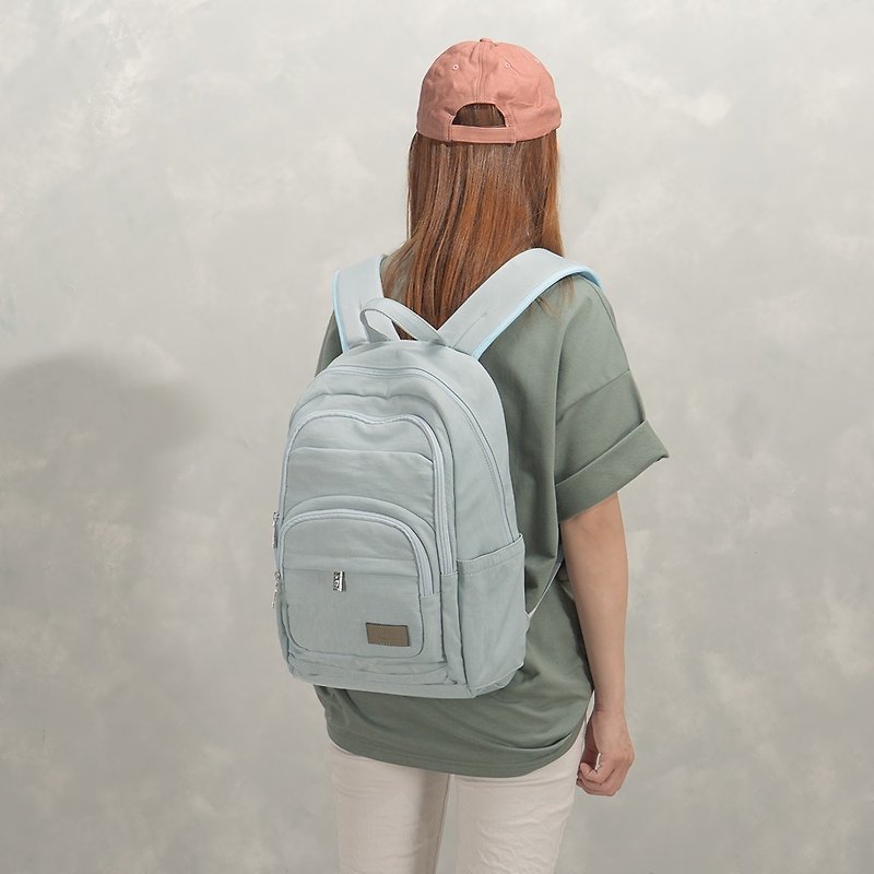 Backpack-Mofan multi-compartment water-repellent backpack-6006-29-multi-color optional - กระเป๋าเป้สะพายหลัง - ไนลอน สีน้ำเงิน