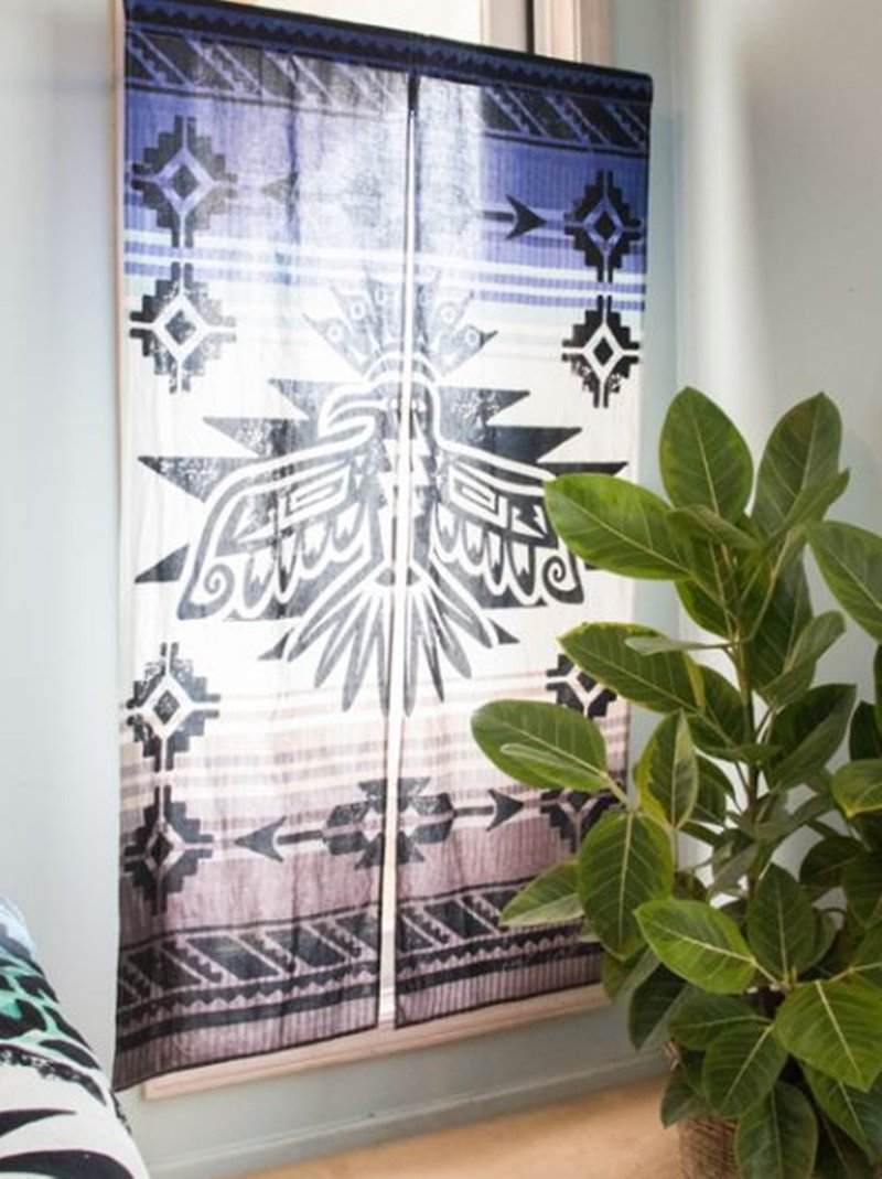 予約購入済み中央アメリカのアボリジニトーテムThunderbirdのカーテンカーテン（2色）IDSP82A7 - のれん・表札 - コットン・麻 