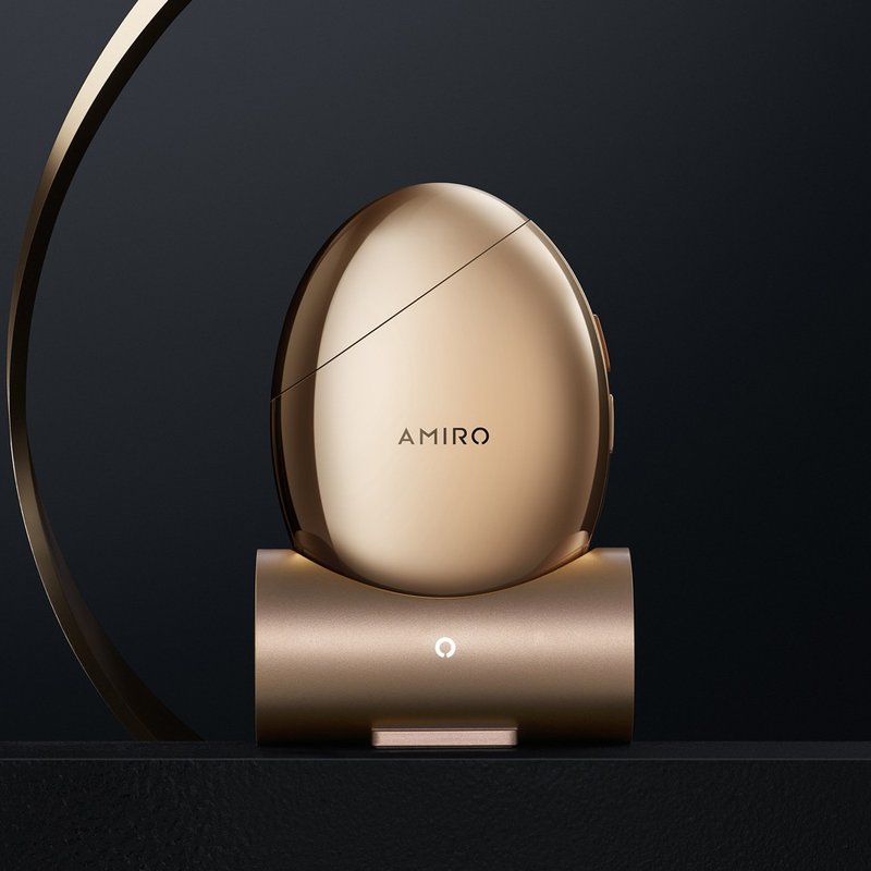 AMIRO S1 時光機黃金點陣美容儀(贈專用凝膠1條+專用塑顏面膜4片) - 刮痧板/臉部按摩 - 其他材質 金色