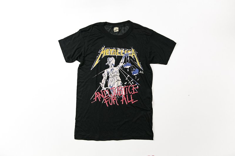 [3thclub Ming Ren Tang] classic Metallica soft group tee metal products vintage BTE-010 - Unisex Hoodies & T-Shirts - Cotton & Hemp Black