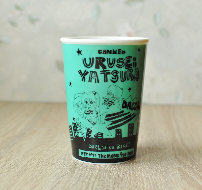【Japan SDL】Urusei Yatsura ceramic cup/companion cup/high water cup made in Japan - แก้ว - เครื่องลายคราม สีเขียว