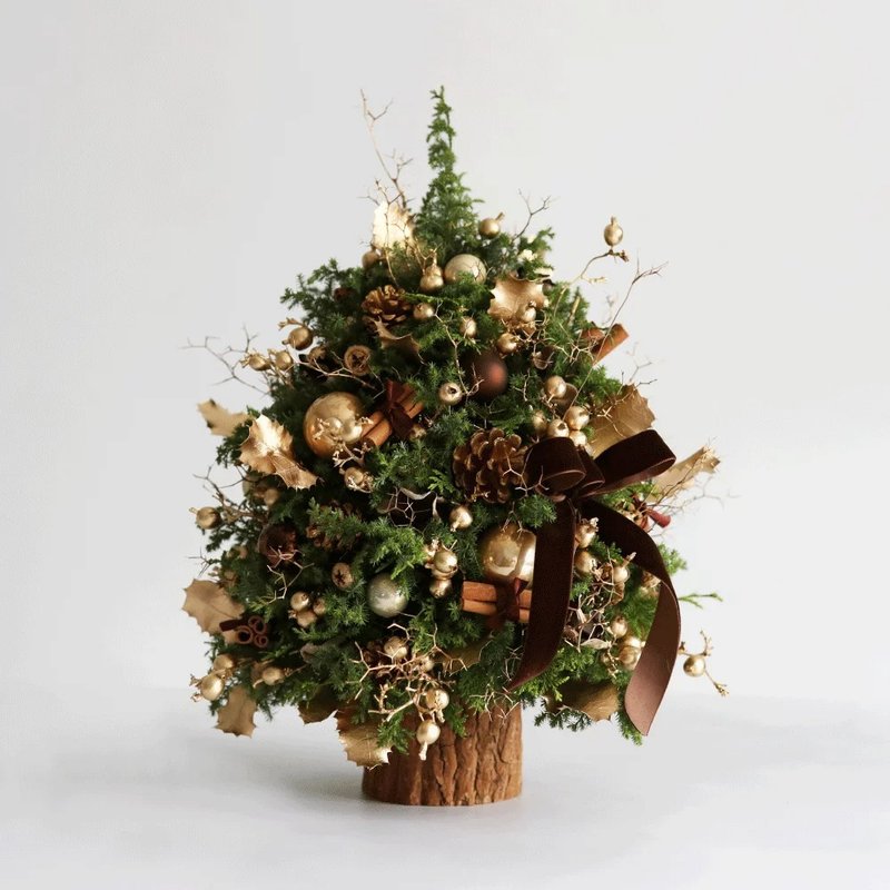 Golden Psalm Christmas Tree - Items for Display - Plants & Flowers Gold