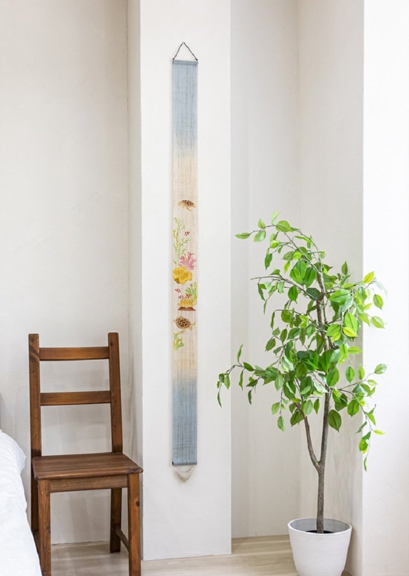 京都手繪細亞麻吊飾-珊瑚海 - 擺飾/家飾品 - 棉．麻 