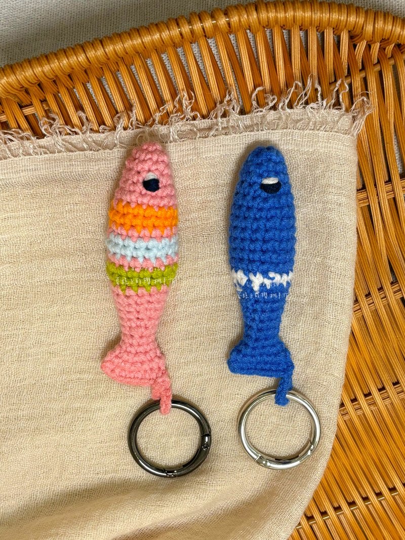 3D weaving\Striped fish\Key chain\Bag pendant - Charms - Cotton & Hemp 