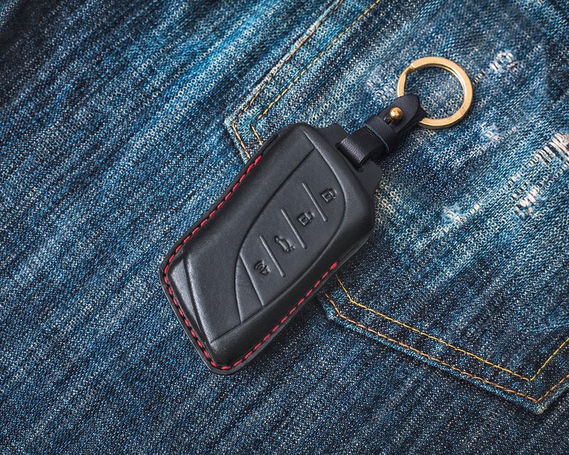 凌志 Lexus IS250 ES RX350 NX200 UX250 LM LC500 汽車鑰匙皮套 - 鑰匙圈/鑰匙包 - 真皮 黑色