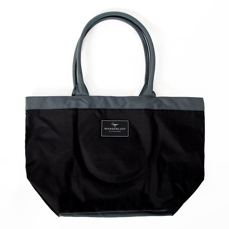 Tote bag (small). Black - กระเป๋าแมสเซนเจอร์ - เส้นใยสังเคราะห์ สีดำ