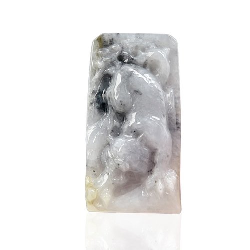 瓔珞珠寶盒 E.L.Jewelry Box 飄烏雞翡翠老虎下山虎項鍊吊墜 | 天然緬甸玉A貨翡翠 | 送禮
