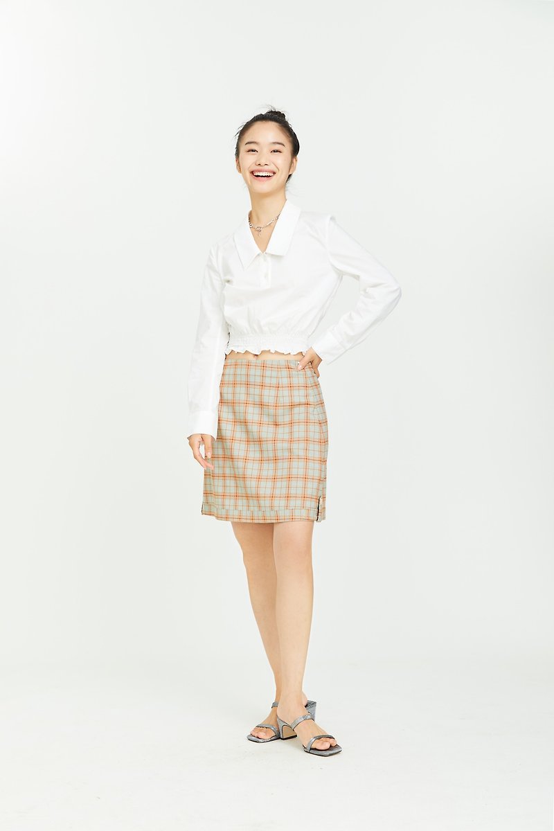 plaid skirt - Skirts - Other Materials Green