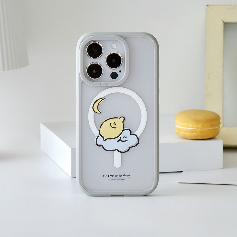 Second Morning Good Night Lemon Aurora Mist-Through MagSafe iPhone Case - เคส/ซองมือถือ - พลาสติก หลากหลายสี