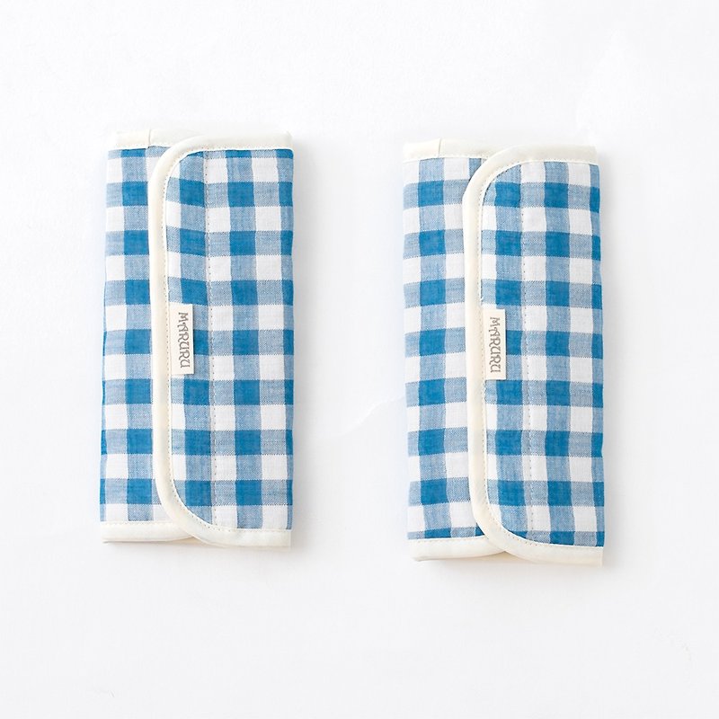 Carrier saliva towel Cote d'Azur - ผ้ากันเปื้อน - ผ้าฝ้าย/ผ้าลินิน สีน้ำเงิน