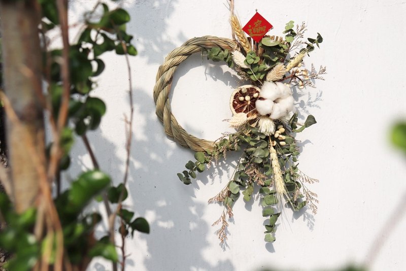 - Japanese blessing big bet string - Japanese blessing string pendant, small blessing and New Year souvenir - Dried Flowers & Bouquets - Plants & Flowers Multicolor