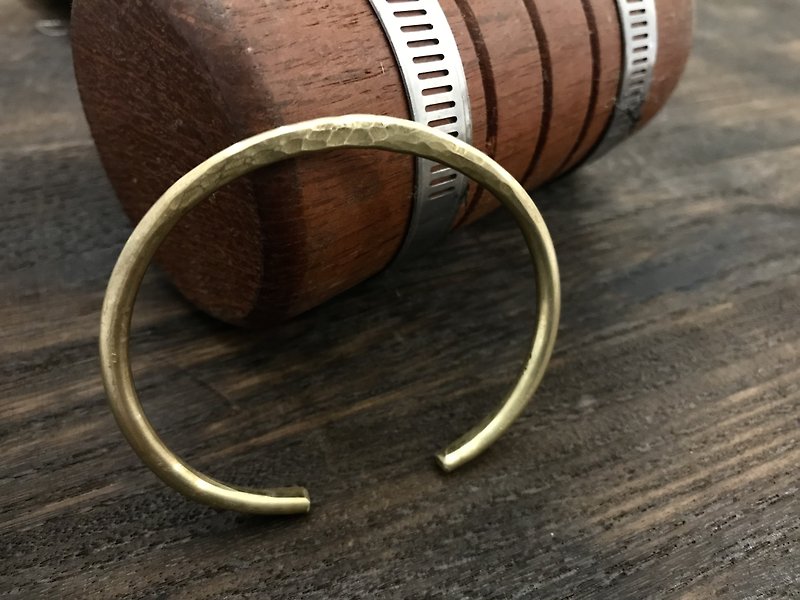 men's forged Bronze bracelet - Bracelets - Copper & Brass Gold