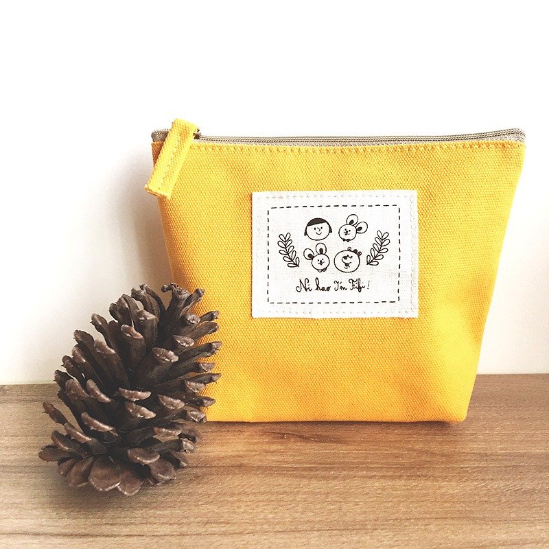 FiFi Cotton Canvas Multipurpose Bag - Yellow - กระเป๋าเครื่องสำอาง - ผ้าฝ้าย/ผ้าลินิน สีเหลือง