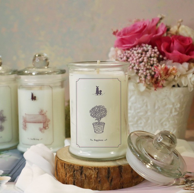 Scented Candle Series-Four Steps to Love Fragrance-Make You Happy - เทียน/เชิงเทียน - ขี้ผึ้ง 