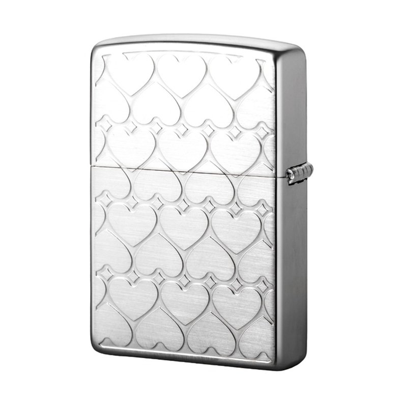 [ZIPPO Official Authorization] Full of Love (Silver) Windproof Lighter ZA-3-38D - อื่นๆ - ทองแดงทองเหลือง 