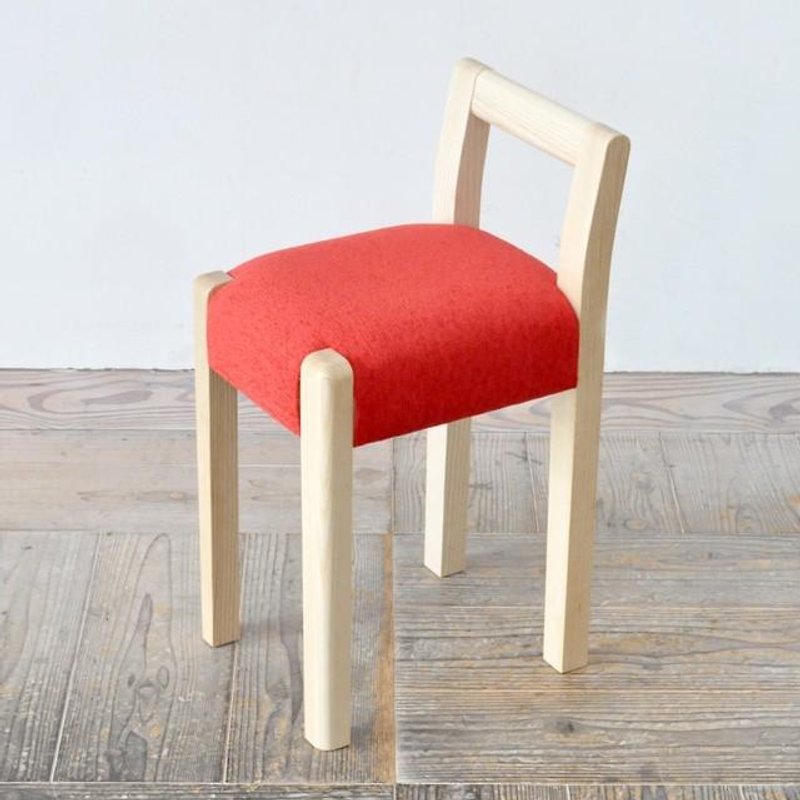 Entrance stool mini (Natural × red) - เฟอร์นิเจอร์อื่น ๆ - ไม้ สีแดง