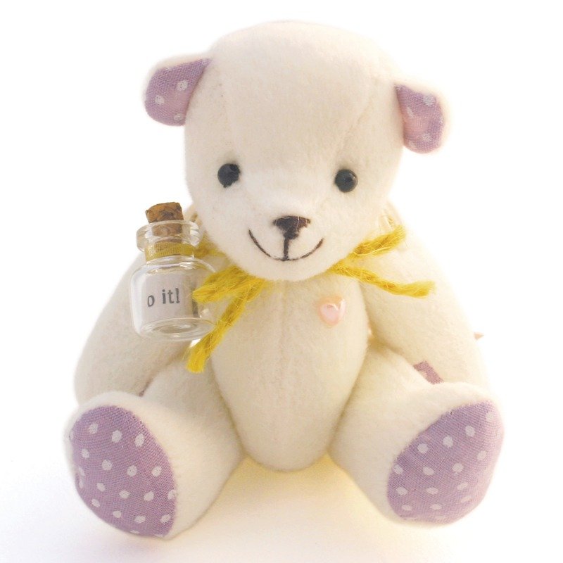 Guardian Sweetheart Vanilla Bear - Stuffed Dolls & Figurines - Other Materials White