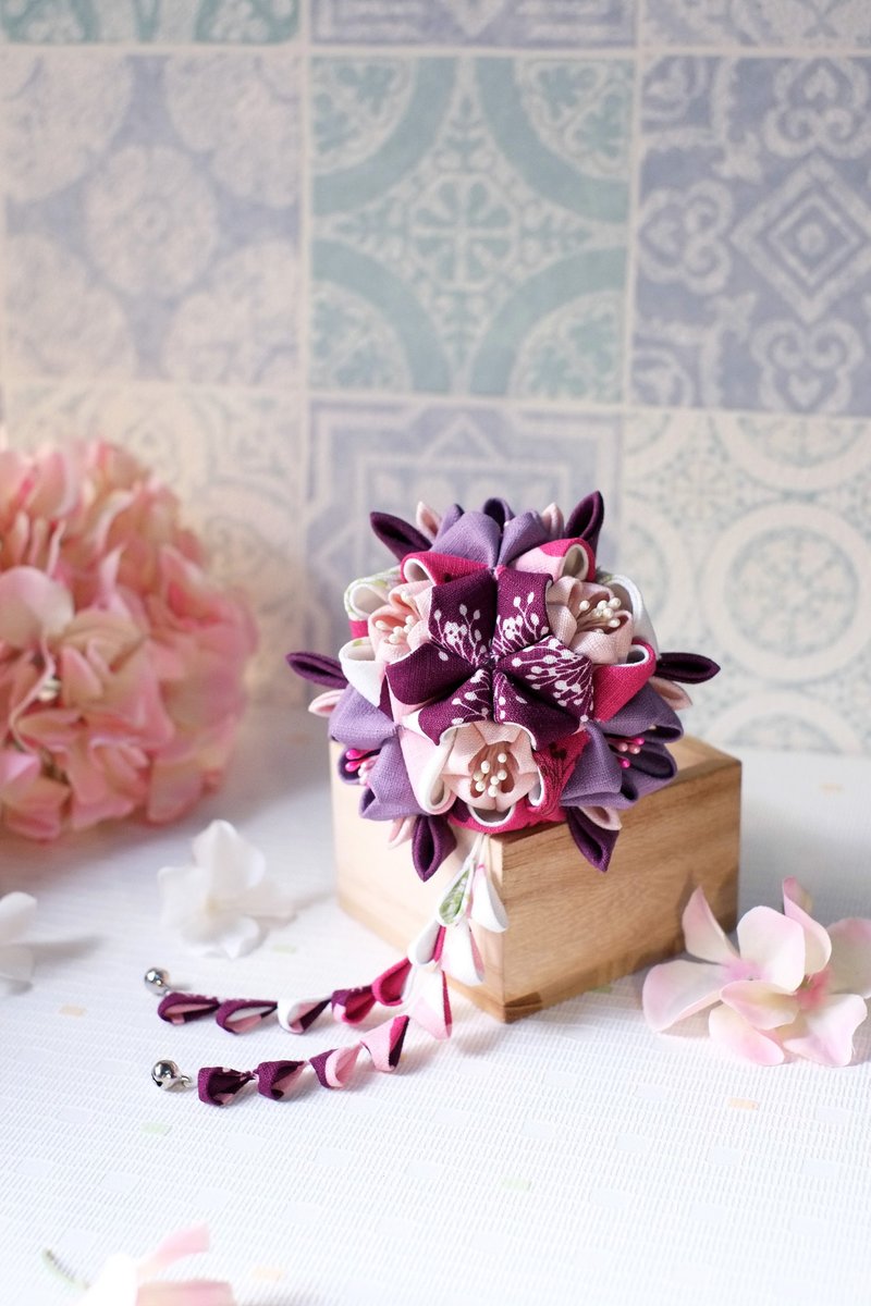 洋粋スタイル つまみ細工手作花簪 花之圆舞曲 設計館 洋粋スタイル 原創設計 手作和洋飾品 髮飾 Pinkoi