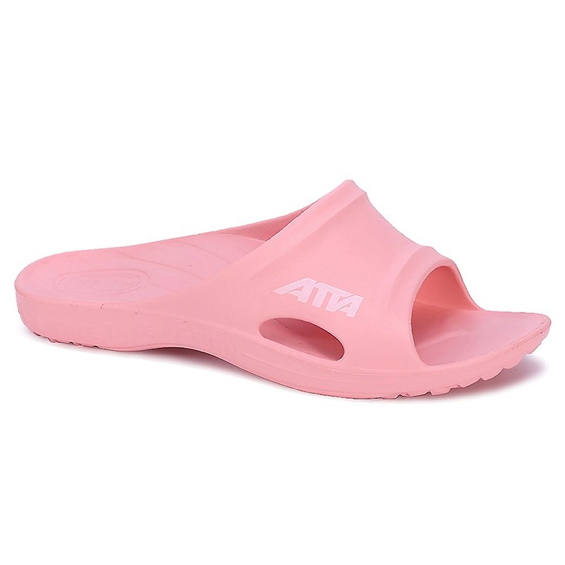 塑膠 拖鞋 - 【ATTA】足底均壓 足弓簡約休閒拖鞋-粉色