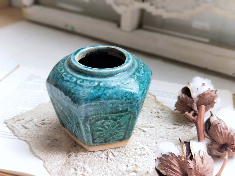 [Good day fetish] Dutch vintage/antique Dutch grandma's pickling jar (small) - Food Storage - Pottery Green