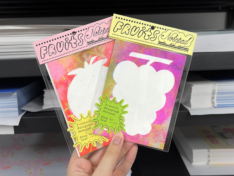 Fruits Notepad - Risograph note pad - Sticky Notes & Notepads - Paper 